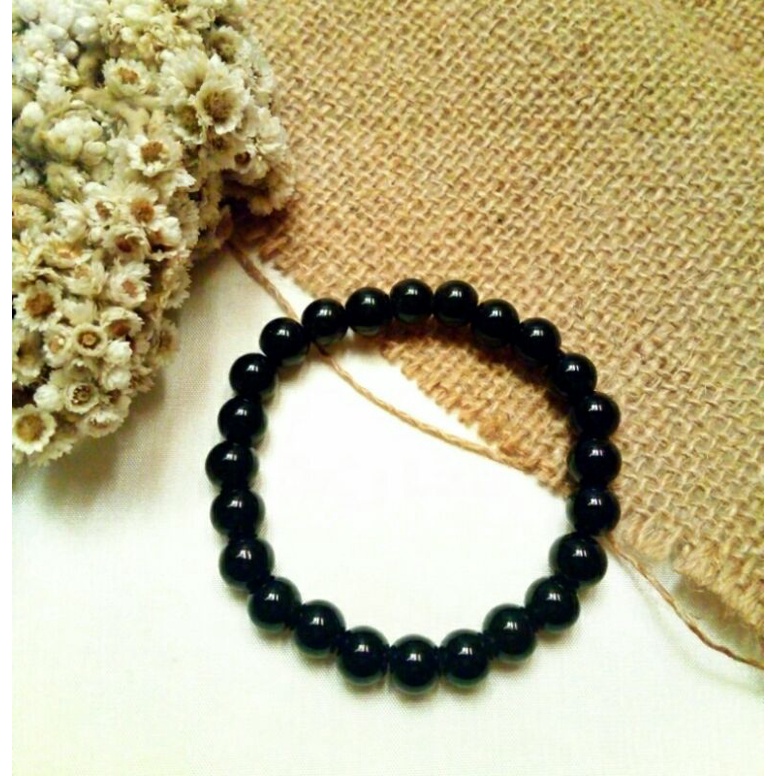 Gelang pria wanita mutiara hitam/gelang manik-manik