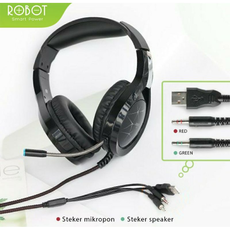 Headphone Gaming Wired Original Headset Gamers ORIGINAL ROBOT