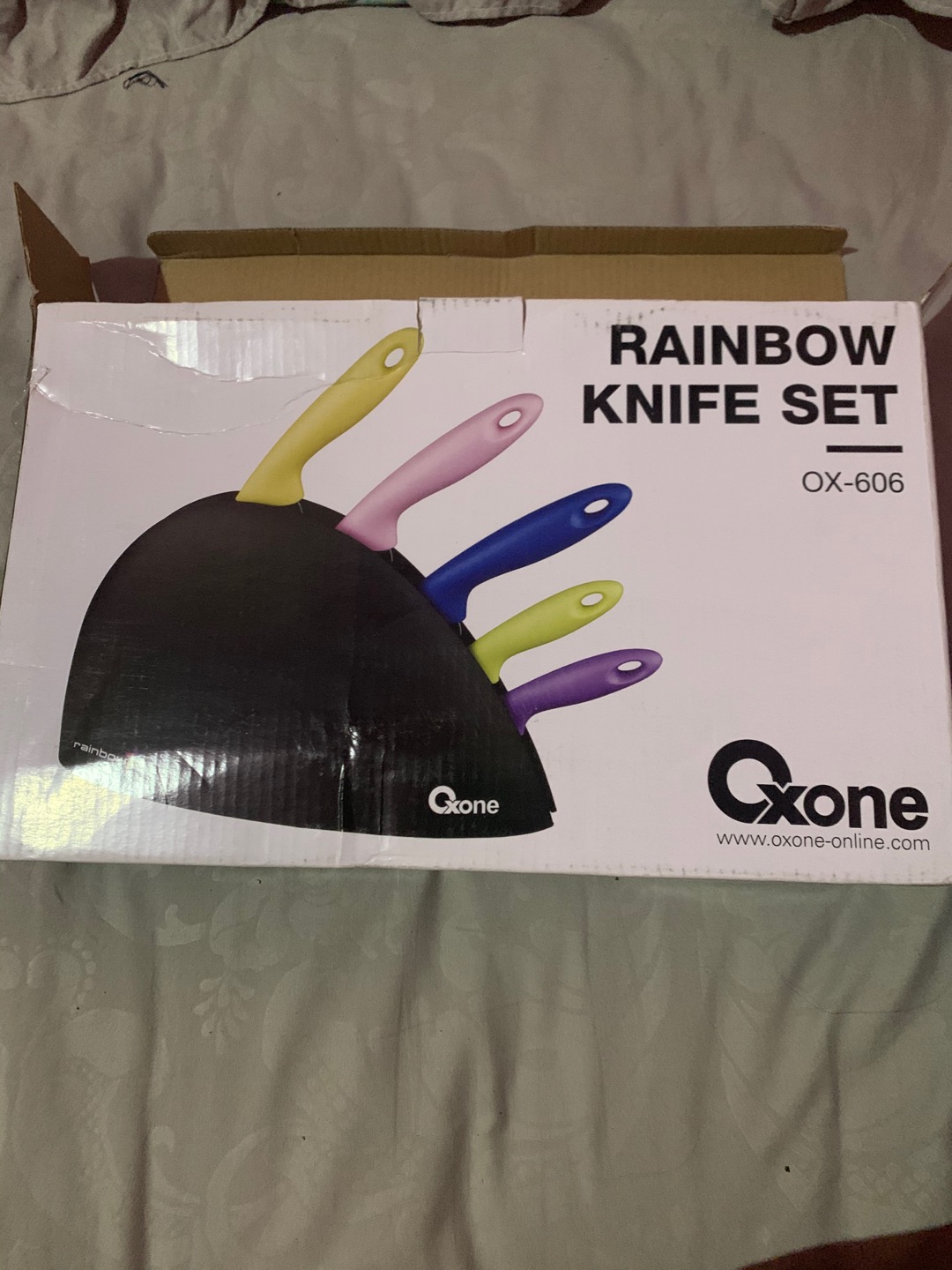 Oxone Ox-606. Pisau Set Rainbow Knife Set. Bahan Stainless Steel. Isi 6 Pcs