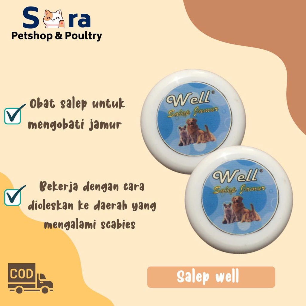 OBAT JAMUR KUCING ANJING KELINCI ANABUL / SALEP JAMUR WELL / SALEP ANTI GATAL KARENA JAMUR