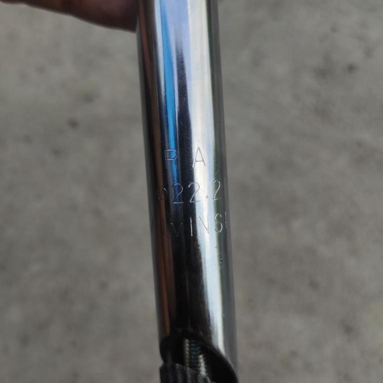 Terlaris TIANG STEM ADAPTOR SEPEDA MINI ATAU MINION JADUL 22.2 MM WARNA SILVER CHROME