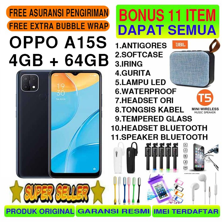 Oppo A15s 4 64 Gb Ram 4gb Rom 64gb A15 3 32 Gb 3gb 32gb Garansi Resmi Indonesia