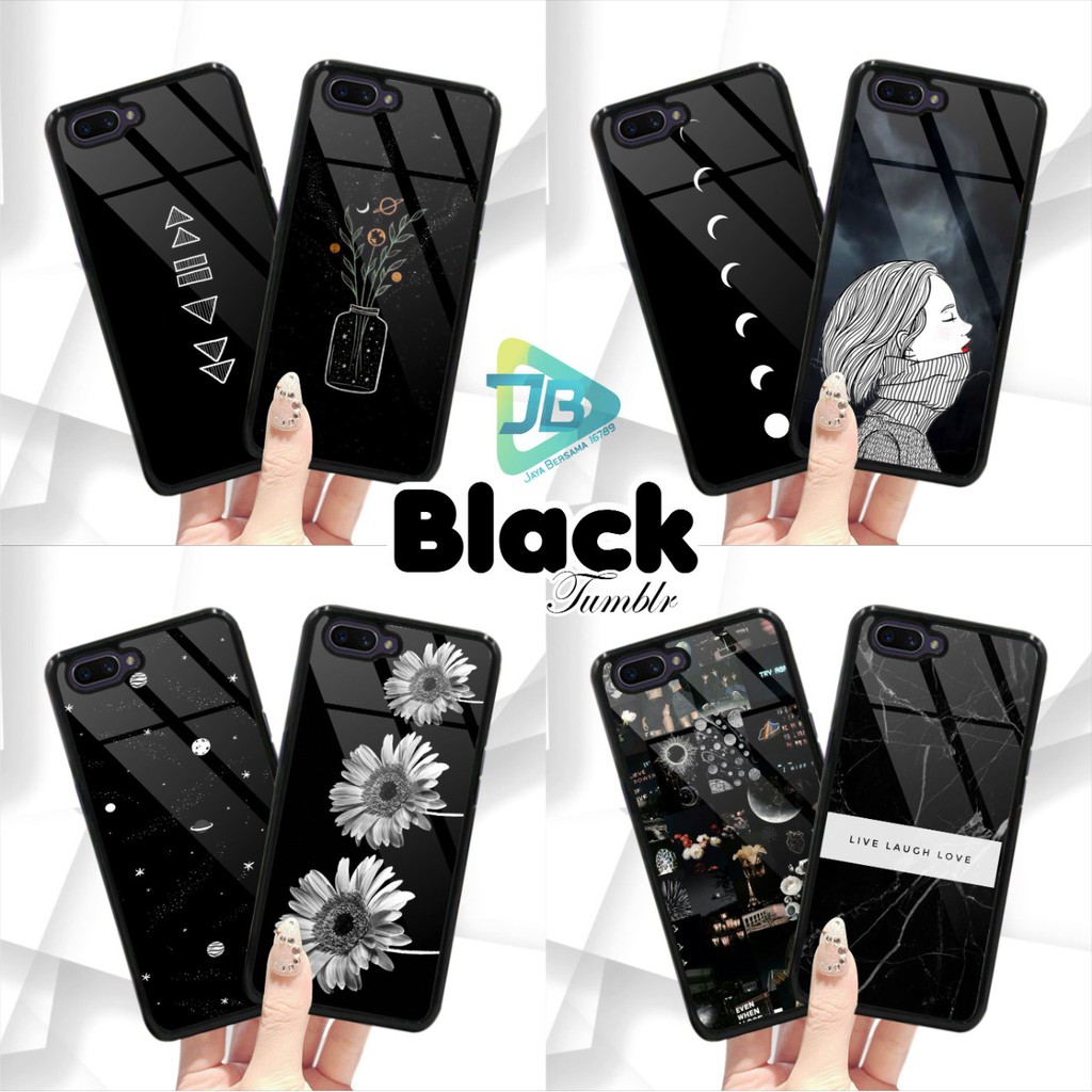 HARDCASE 2D GLOSSY BLACK OPPO VIVO XIAOMI SAMSUNG REALME IPHONE ALL TYPE JB4660