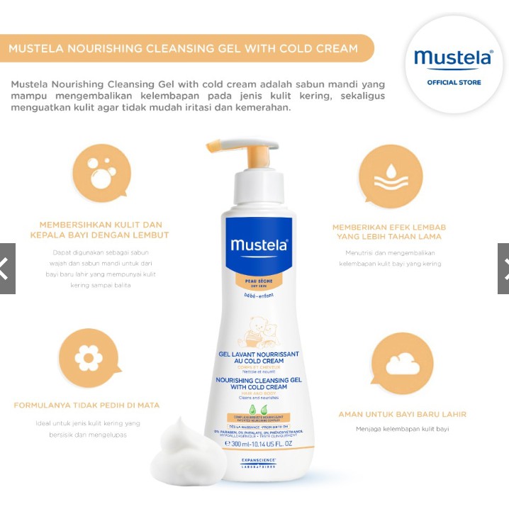 Mustela Nourishing Cleansing Gel with Cold Cream 300 ml