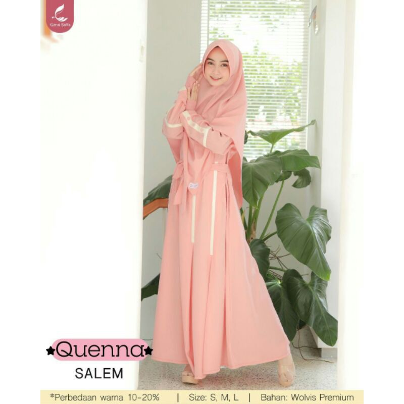 Gamis Quenna by gerai saffa | Dress quenna ori gerai saffa | Gamis syar'i |