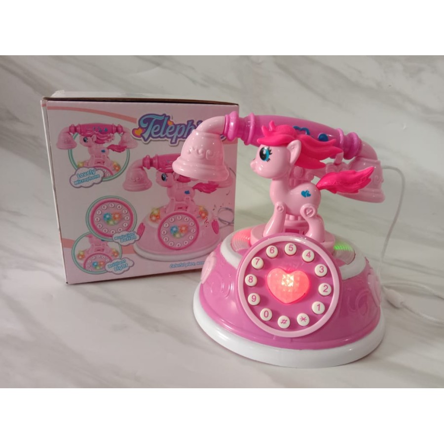 KADO MAINAN ANAK CEWEK MAINAN TELEPON ANAK LITTLE PONY UNICORN