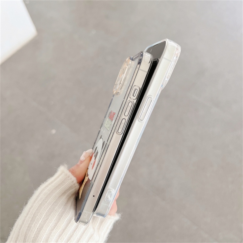 (Ready Stock) Casing Soft Tpu Case Compatible for iPhone 11 Pro Max iPhone 14 13 12 Pro Max X XR XS SE 2020 Max 7Plus 8Plus 8 7 Plus Cute Duck Couple Translucent TPU Soft Silicone Anti-dirty Protective Phone Case