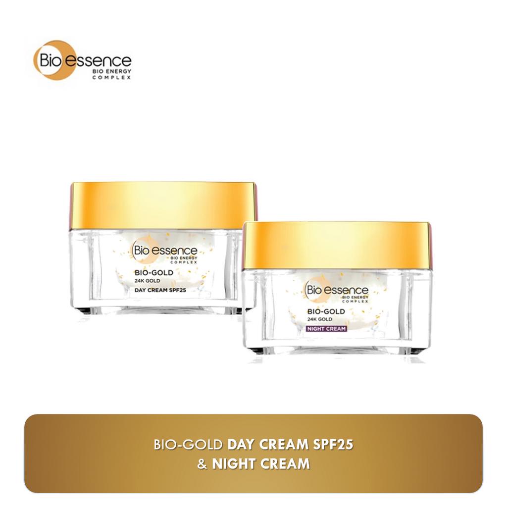 Bio Essence Day Cream Bio-Gold SPF 25 40 gr + Bio Essence Night Cream Bio-Gold 40 gr