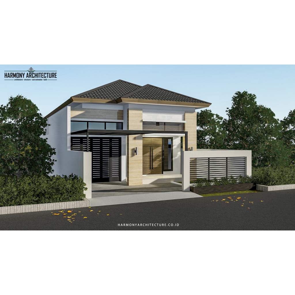 Jual Desain Rumah Minimalis Modern 1 Lantai Lahan 8 X 17 Indonesia Shopee Indonesia