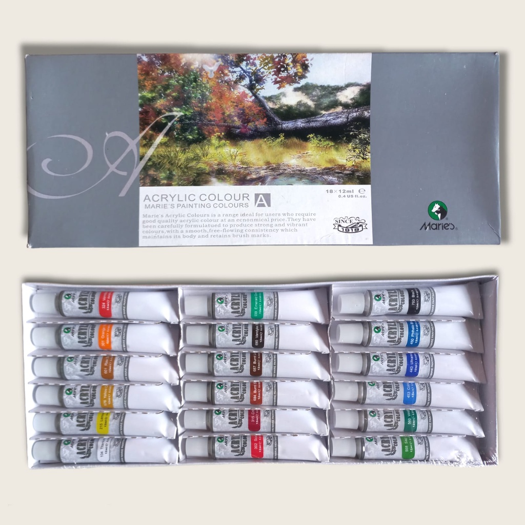 

CAT Akrilik Maries 18 Warna 12 ML