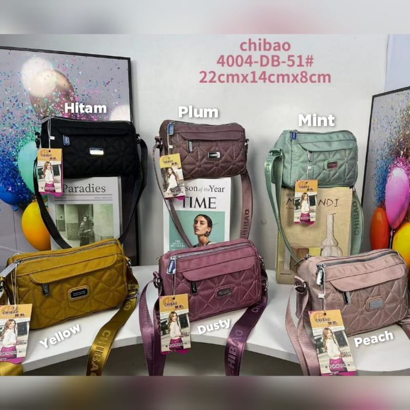 Tas selempang chibao original kanvas 40004-22