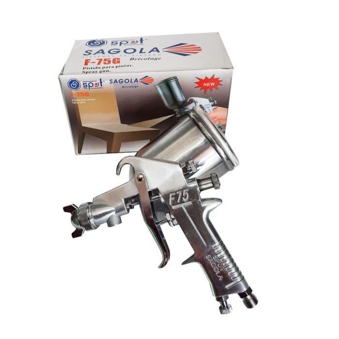 Semprotan Cat Spray Gun SAGOLA SPOT F75G Tabung Atas