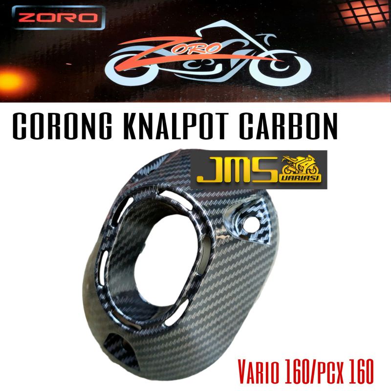 cover tutup carbon filter hawa/corong knalpot/cover knalpot carbon/cover pijakan carbon vario 160 new pcx 160 new zoro