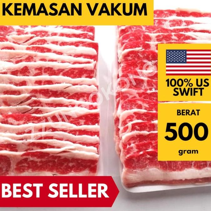 Shortplate Vakum Beef Slice Daging Sapi Yoshinoya 500 Gram 500Gr Avikadilla5
