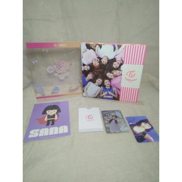 Twice Album Twicecoaster Lane 1 Fullset with Sana Photocard + Character Postcard & Sticker