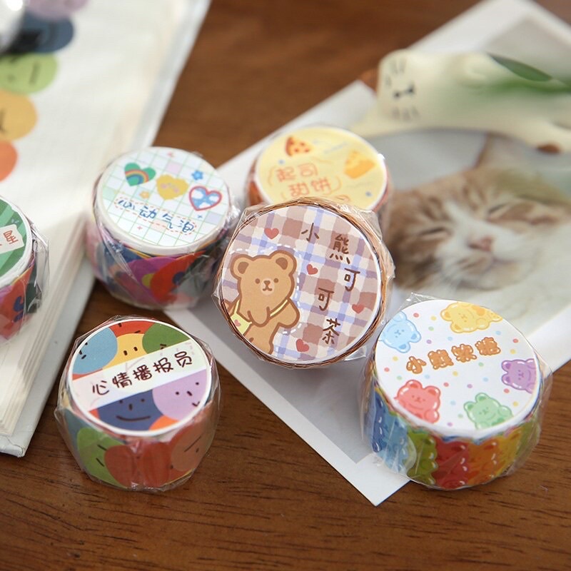 100 Lembar Sticker Washi Cute Decorative Sticker Kawaii Stiker Pack 00