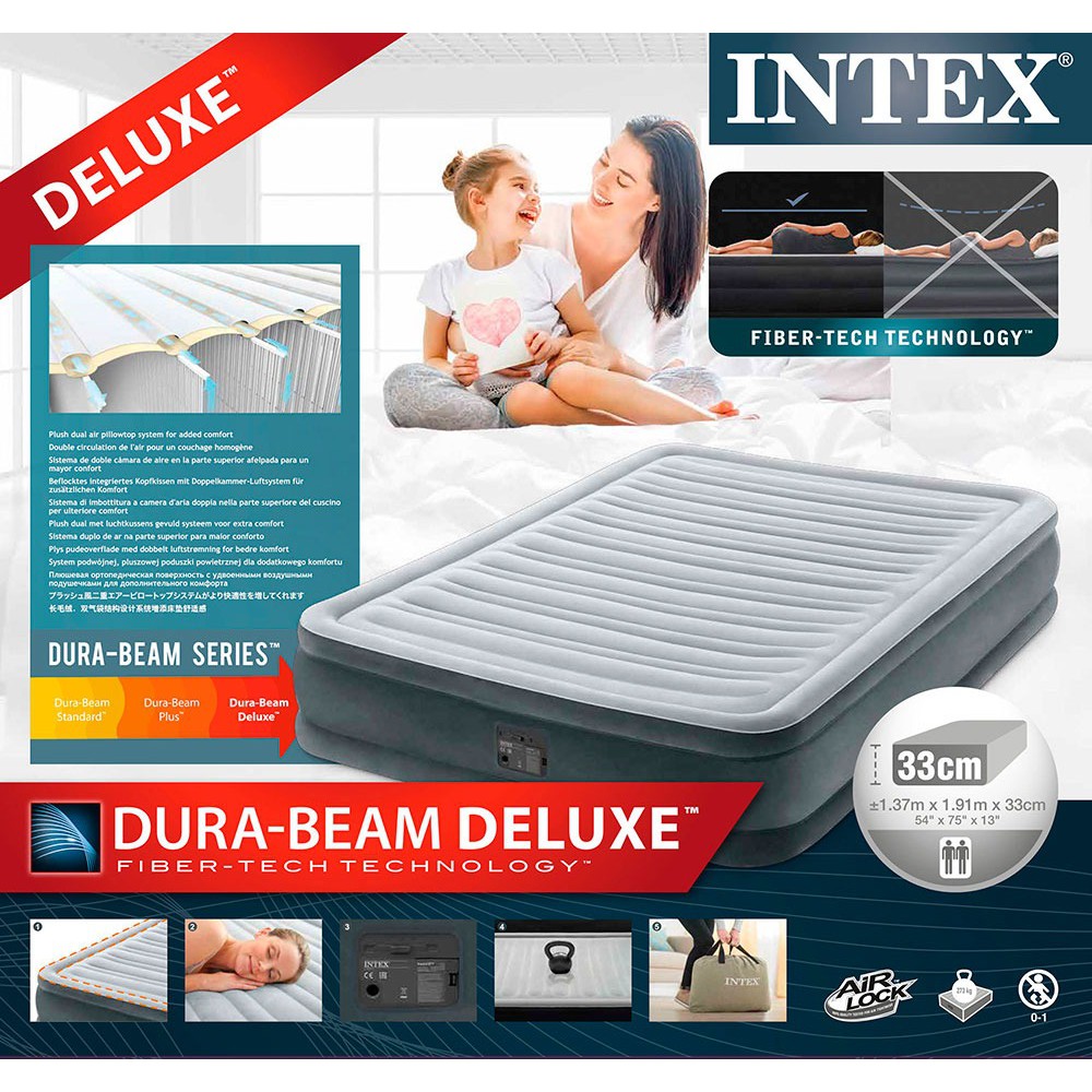 KASUR ANGIN INTEX DURA BEAM DELUXE 1.37m x 1.91m x 33cm