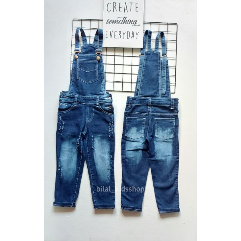 OVERALL JEANS PANJANG ANAK UNISEX 2-12TH