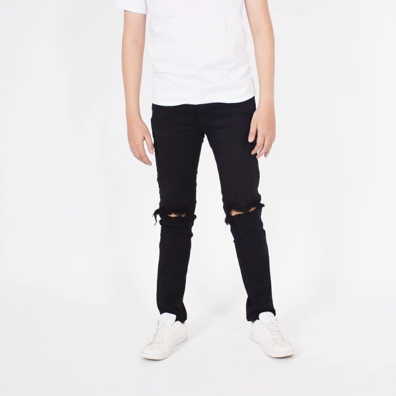 Weird Jeans - Black Ripped Z88 | Shopee Indonesia