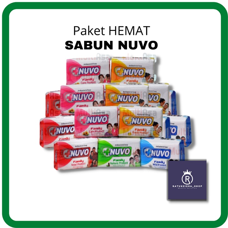 Sabun Mandi Nuvo Batangan 76gr / NUVO SABUN BATANG ANTIBACTERIAL 76 GRAM