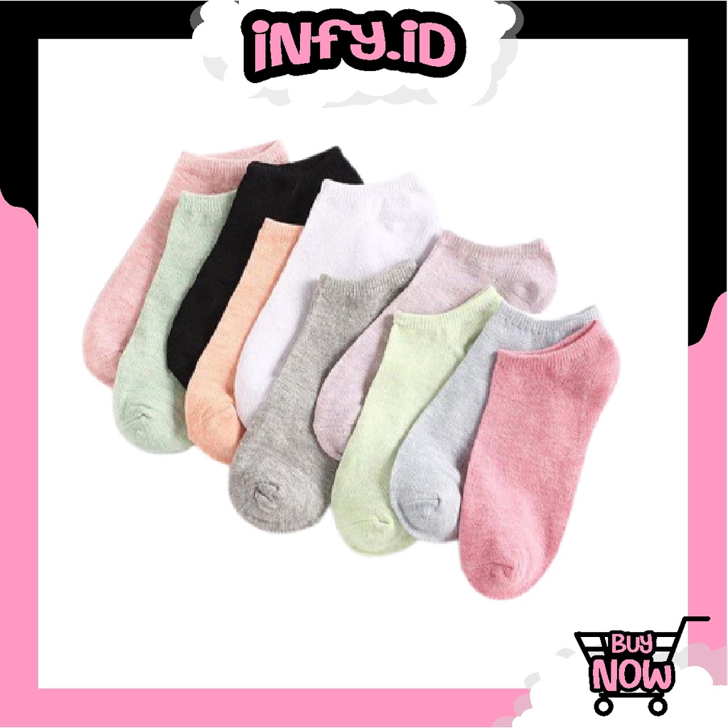 INFY - Kaos Kaus Kaki Polos Semata Kaki Bahan Spandek Plus Polyester Fashion Wanita Korea Style R108