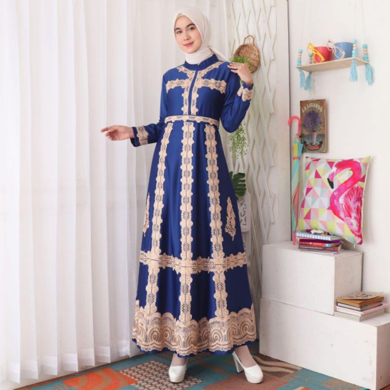 Gamis Bordir Pesta / Mewah / Syar'i