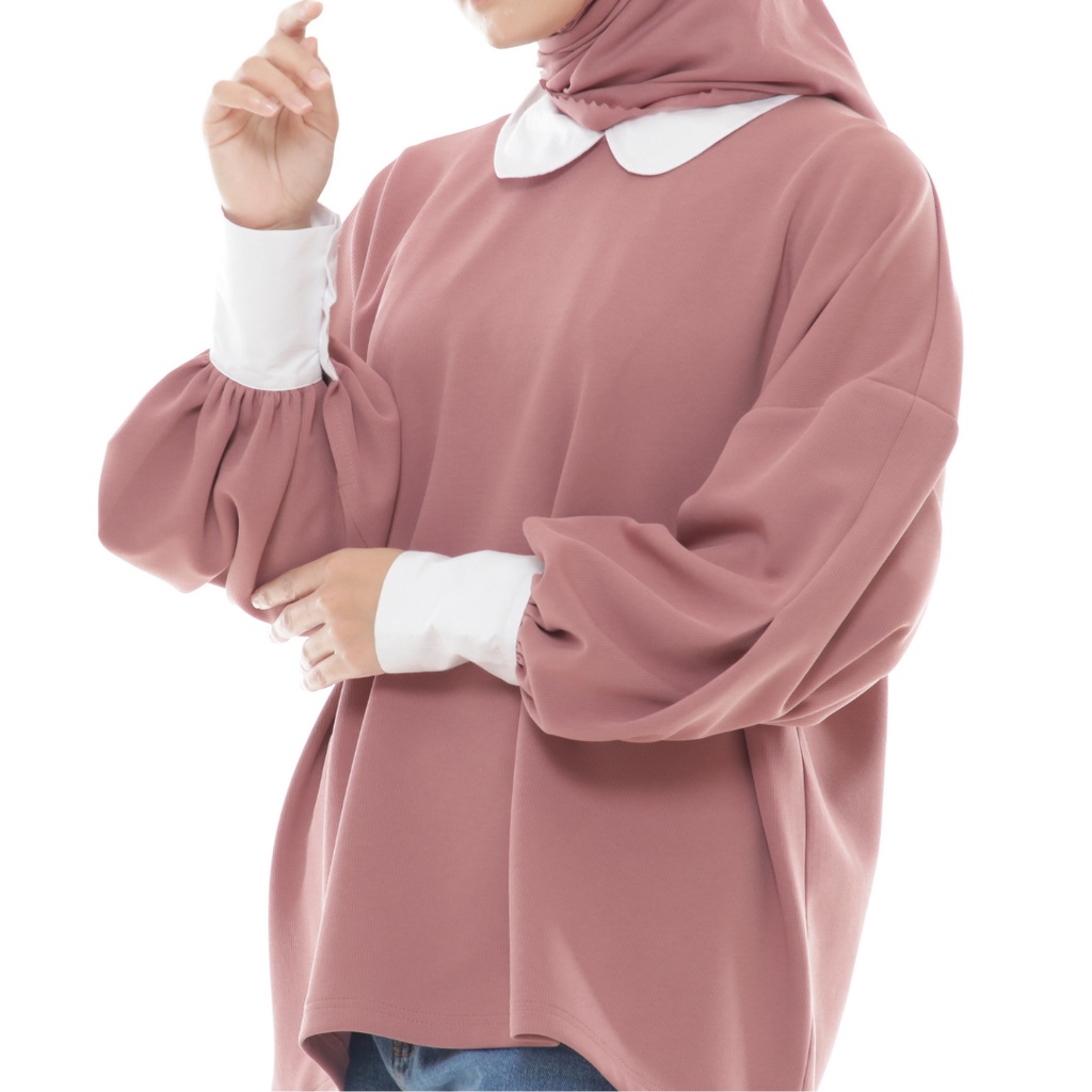 Nura Blouse Atasan Wanita Oversize Knit Premium