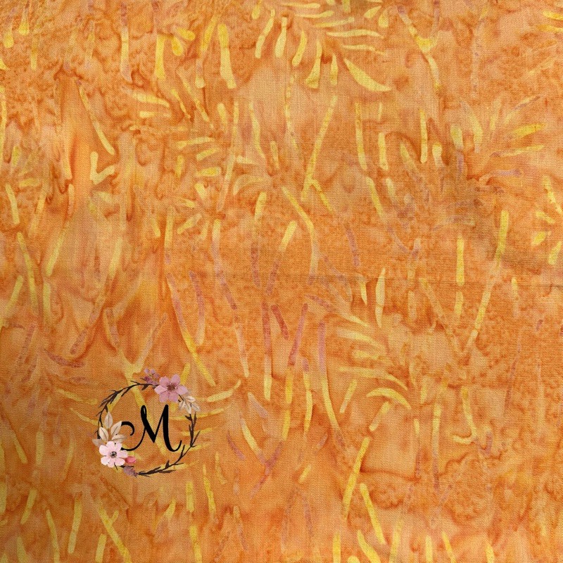 Perca kain katun batik bali - batik smoke - kuning