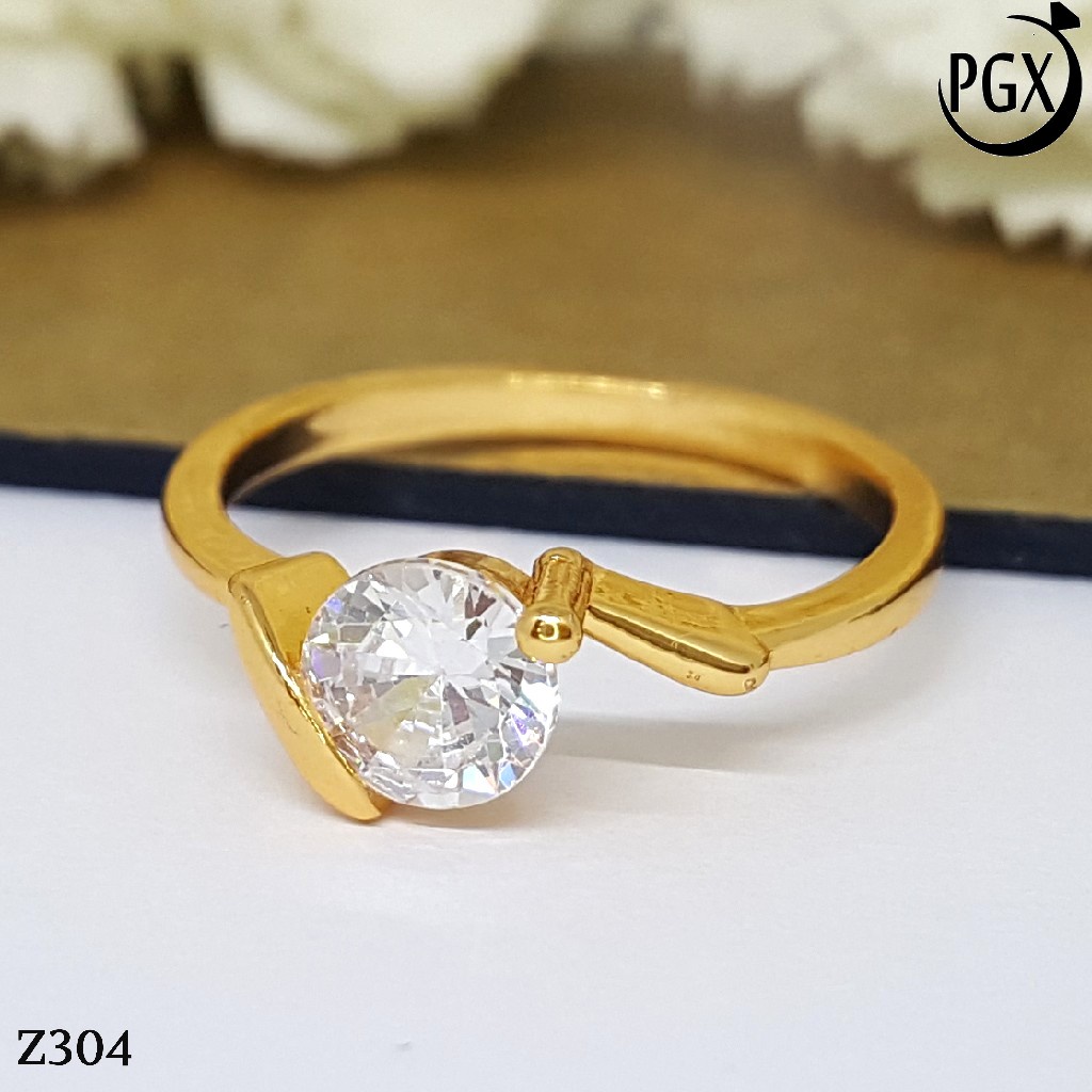 PGX Cincin Xuping Wanita Perhiasan Lapis Emas Aksesoris Fashion Premium - Z304