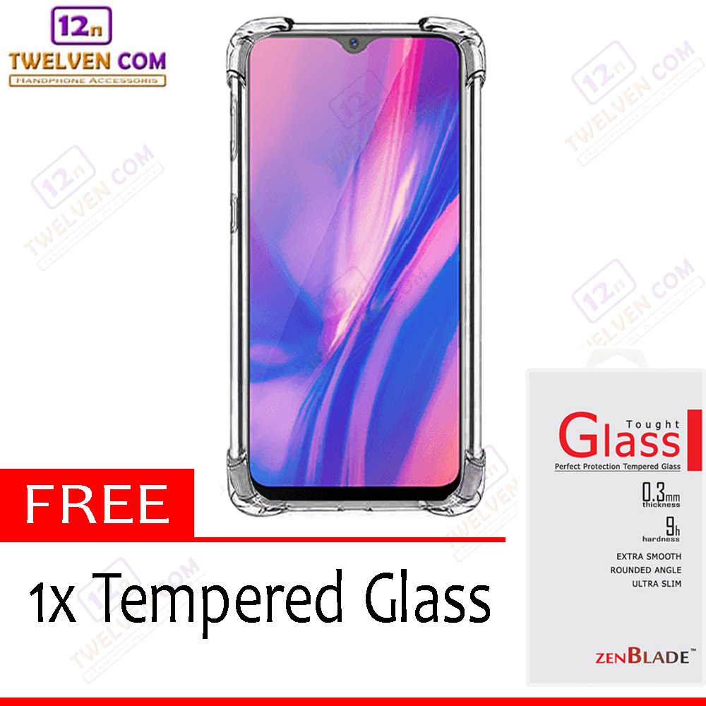 [FLASH SALE] Case Anti Crack Anti Shock Softcase Vivo Y11 - Free Tempered Glass