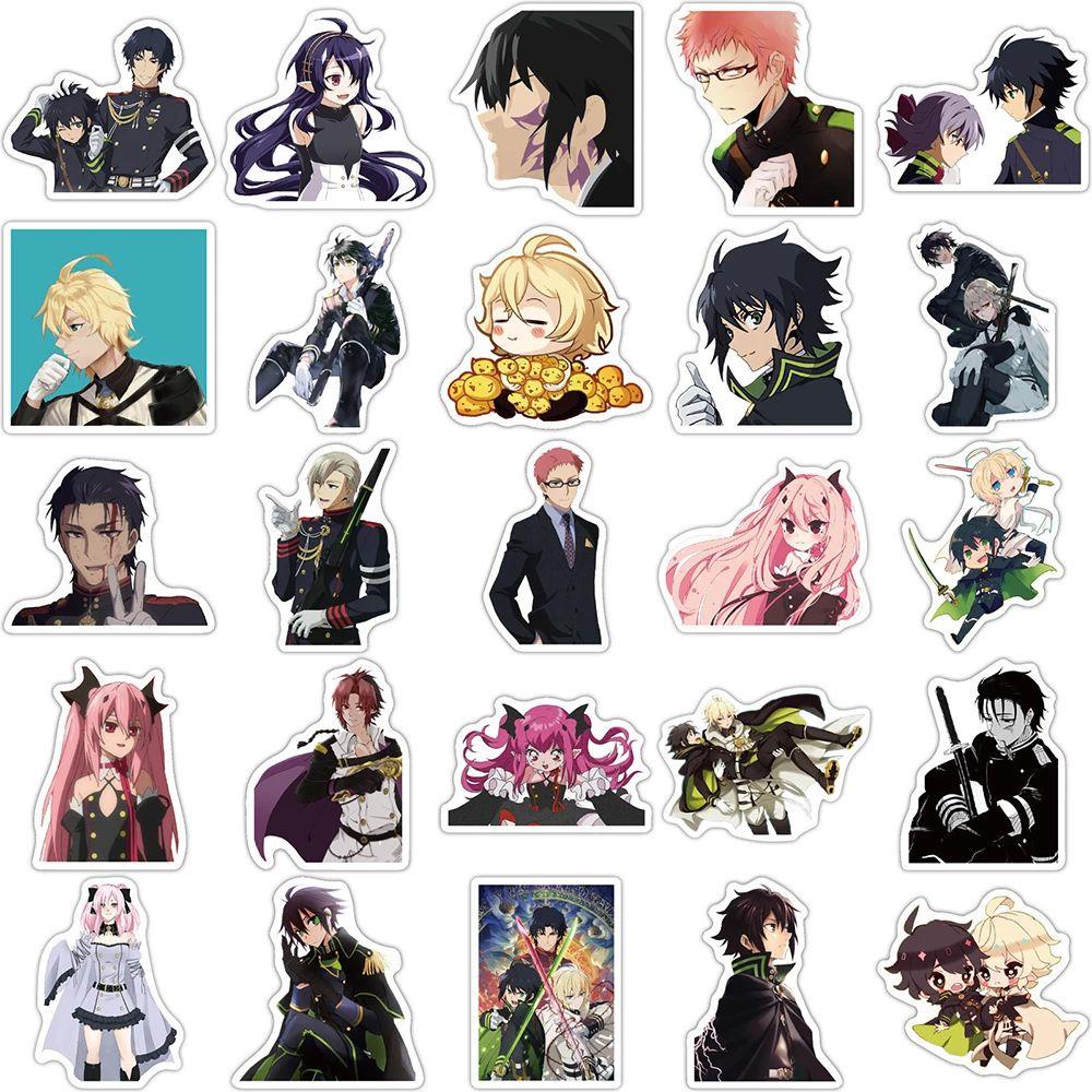 Lanfy Seraph Of The End Stiker DIY Scrapbooking Mainan Anak Laptop Self-Adhesive Alat Tulis Stiker Ponsel Dekorasi Graffiti Stiker