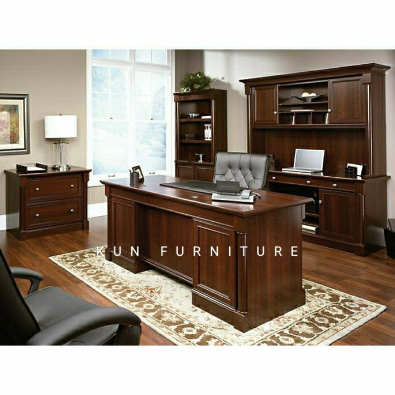 meja kantor minimalis meja direktur kayu jati