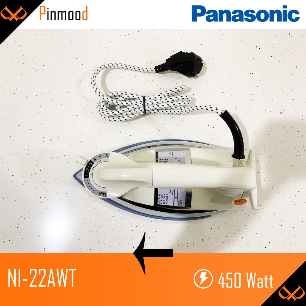 PANASONIC SETRIKA LISTRIK NI-22 AWT DRY IRON GOSOKAN BAJU ANTI LENGKET GARANSI RESMI BERAT DAN STABIL