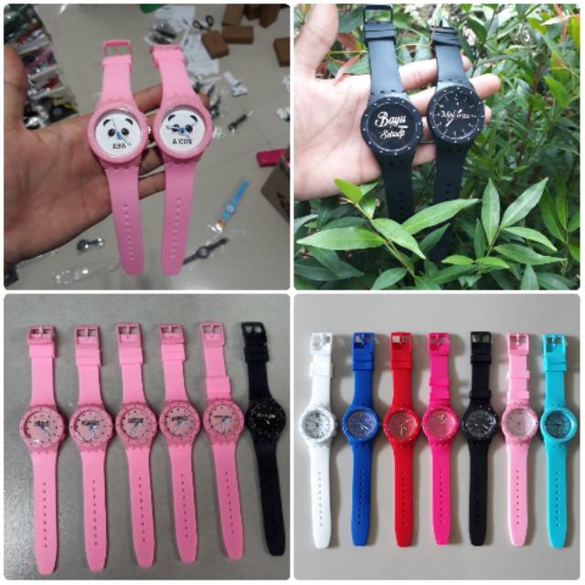 JAM TANGAN CUSTOM RUBBER SUPER KECE