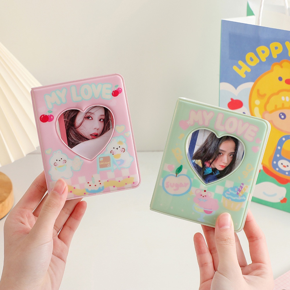 Album Foto Kawaii Love Heart 3inch Tempat Foto Mini 2R Album Buku Koleksi Kartu