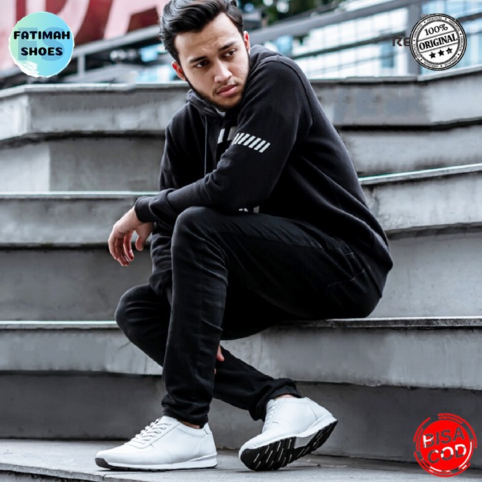 FATIMAHSHOES - Sepatu Sneakers Sepatu Kets Pria Original Sepatu Santai Pria Sepatu Snekers Cowok Sepatu Skateboard