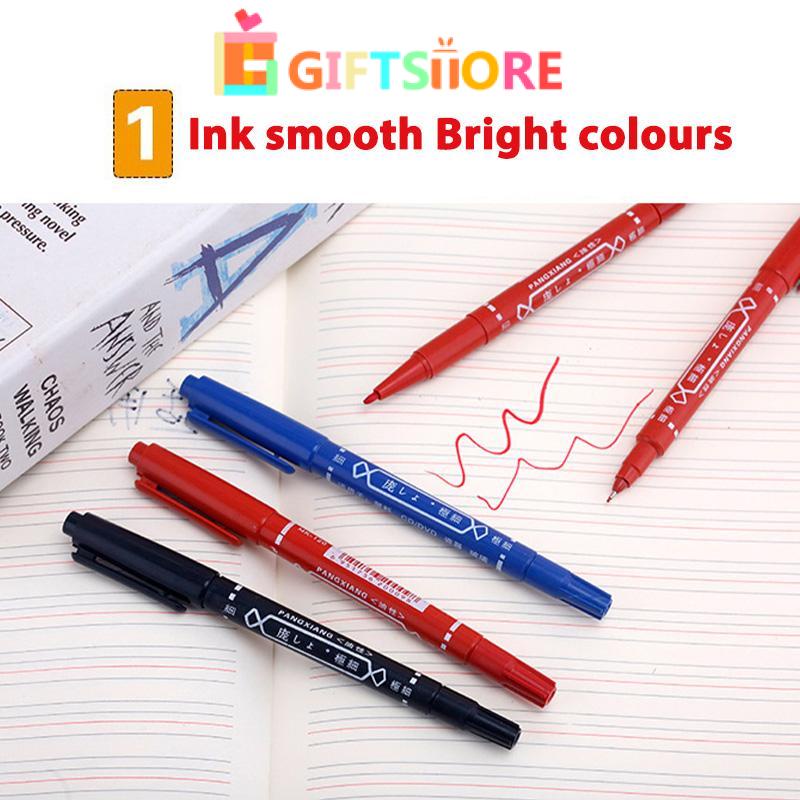 

[Ready Stock]Garis Garis Pena Kecil Berkepala Dua Spidol Berbasis Air Alat Tulis Lukisan Netral-GS