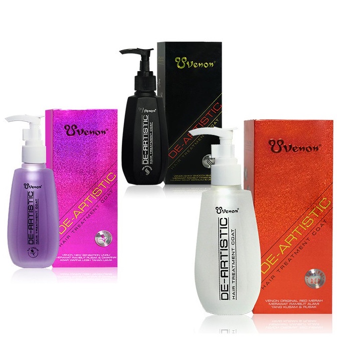 Vitamin Rambut Venon Hair Treatment Coat Merah 160 ML-2