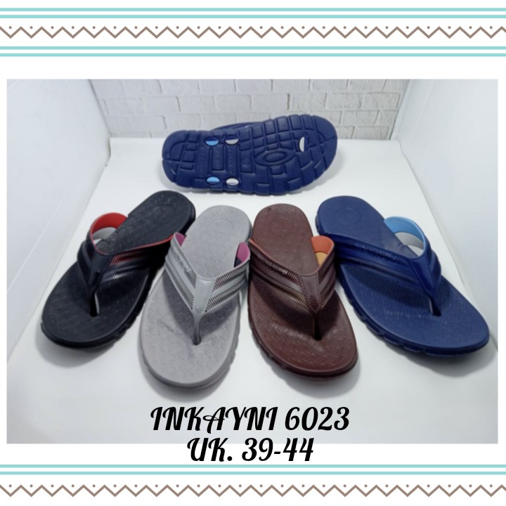 SANDAL PRIA BAHAN KARET ELASTIS INKAYNI 6023 UK 39-44