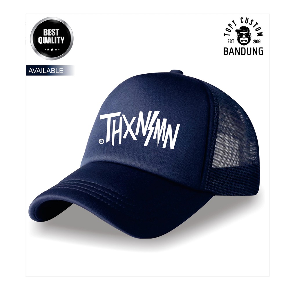 Topi Trucker THANKISOMNIA Pria Wanita Topi Jaring Jala THANKISOMNIA Trucker Cap Bisa Tulis Nama Bisa COD Gratis Masker Original High Premium Qualit