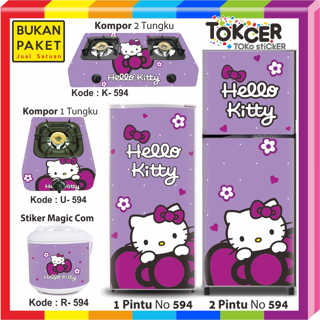 Stiker Kulkas/stiker Kompor/stiker Magicom HELLO KITTY