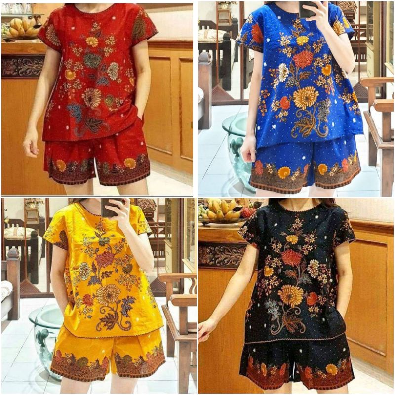 Setelan Batik Baju Tidur Unggul Jaya
