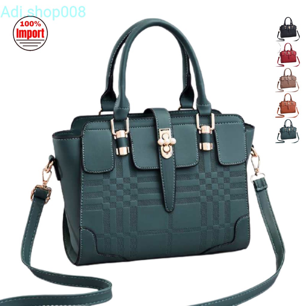 Tas Slingbag Wanita Cantik Import Terbaru Bahan Kulit Sintetis Warna Hijau - JT20282