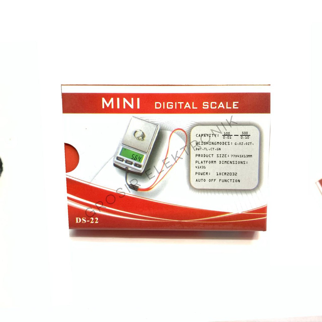 Timbangan Emas Berlian Batu Akik Perhiasan Digital Gold Pocket Scale DS-22 0,01 - 200 Gram