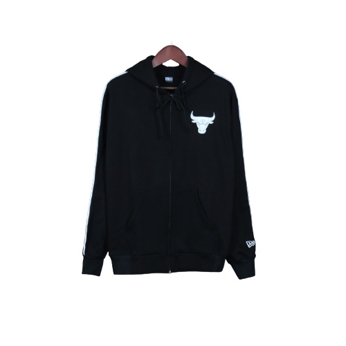 Jaket Sweater Hoodie ZIPPER NY X BULLS FADE – Black Edition Fashion Trendy Casual Pria Good Brand Qu