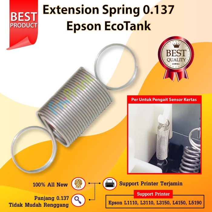 Per Extension Spring 0.137 , Per ASF Epson L1110 L3100 L3101 L3110 L3116 L3150 L3156 L4150 Original