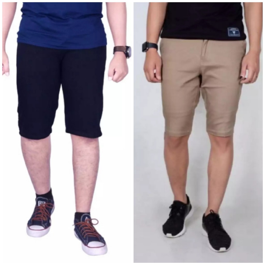 celana chinos chino cinos katun strecth pendek pria skinny model terbaru bisa COD