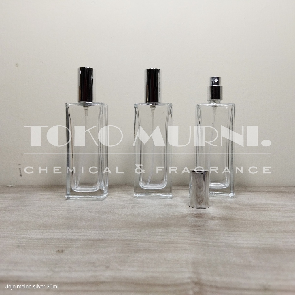 Botol Parfum Jojo Melon Silver / Jojo Drat Tutup Silver 30ml