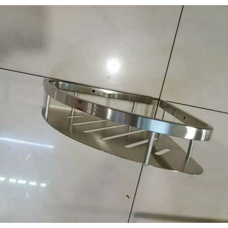 Rak Sudut Kamar Mandi/Segi/Stainless SUS 304/Rak Kamar Mandi/Rak Toilet/Rak Sabun