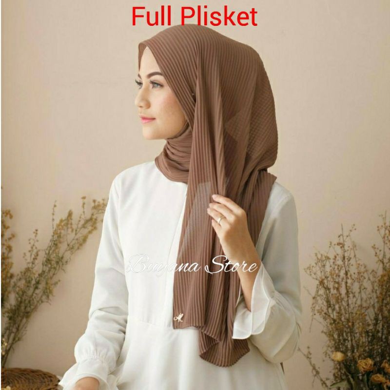 PASHMINA PLISKET PASMINA DIAMOND PREMIUM / PLEATED SHAWL